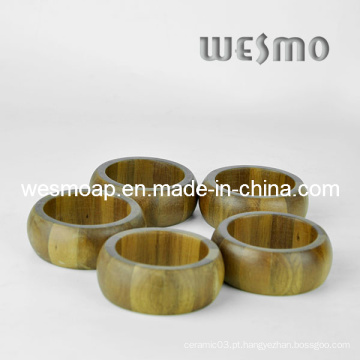 Utensílios de cozinha ecológicos Anéis de guardanapo de bambu